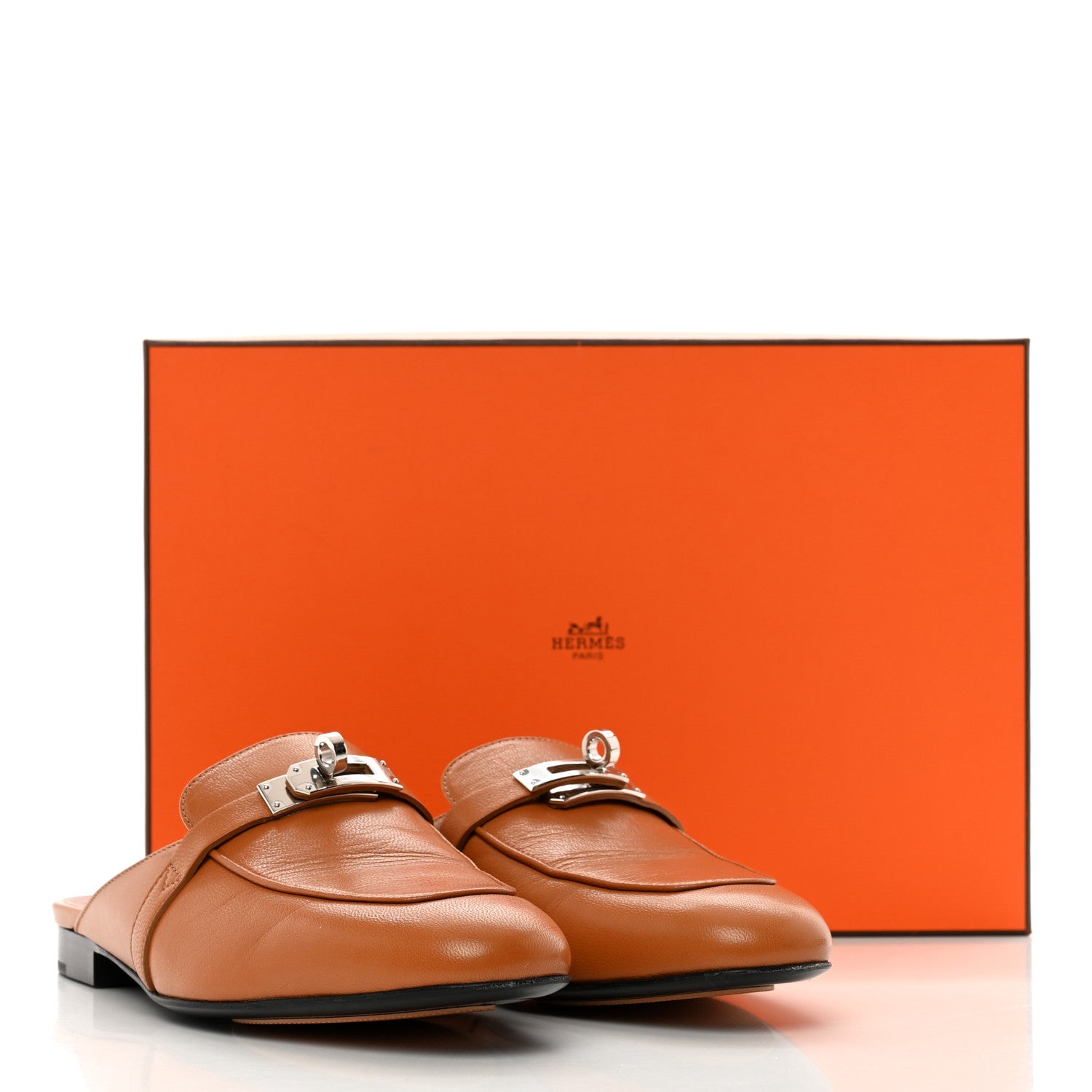 Hermes Heritage Calfskin Oz Mules 38 Natural 9 of 9