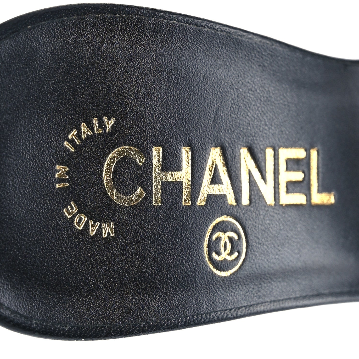 Chanel Lambskin CC Cutout Mules 38 Black 7 of 10