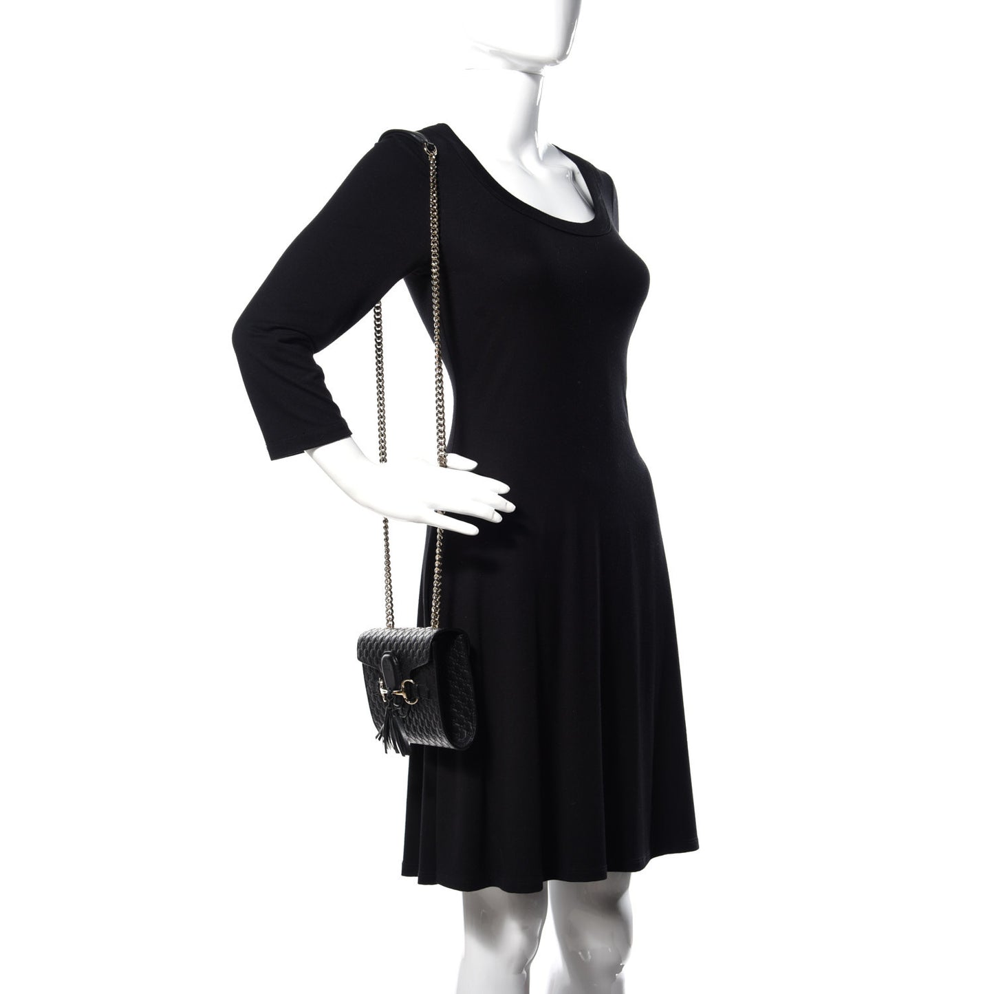 Microguccissima Mini Emily Shoulder Bag Black