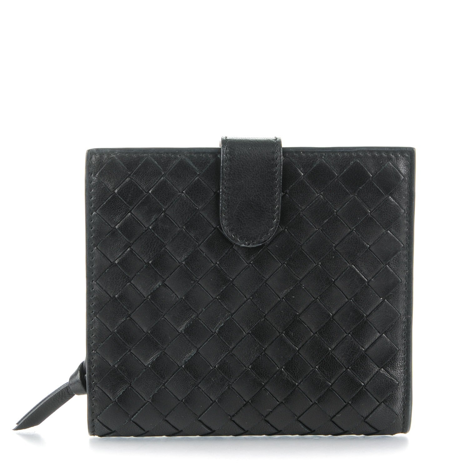 Bottega Veneta BOTTEGA VENETA Nappa Intrecciato French Flap Wallet Nero Black 1 of 8