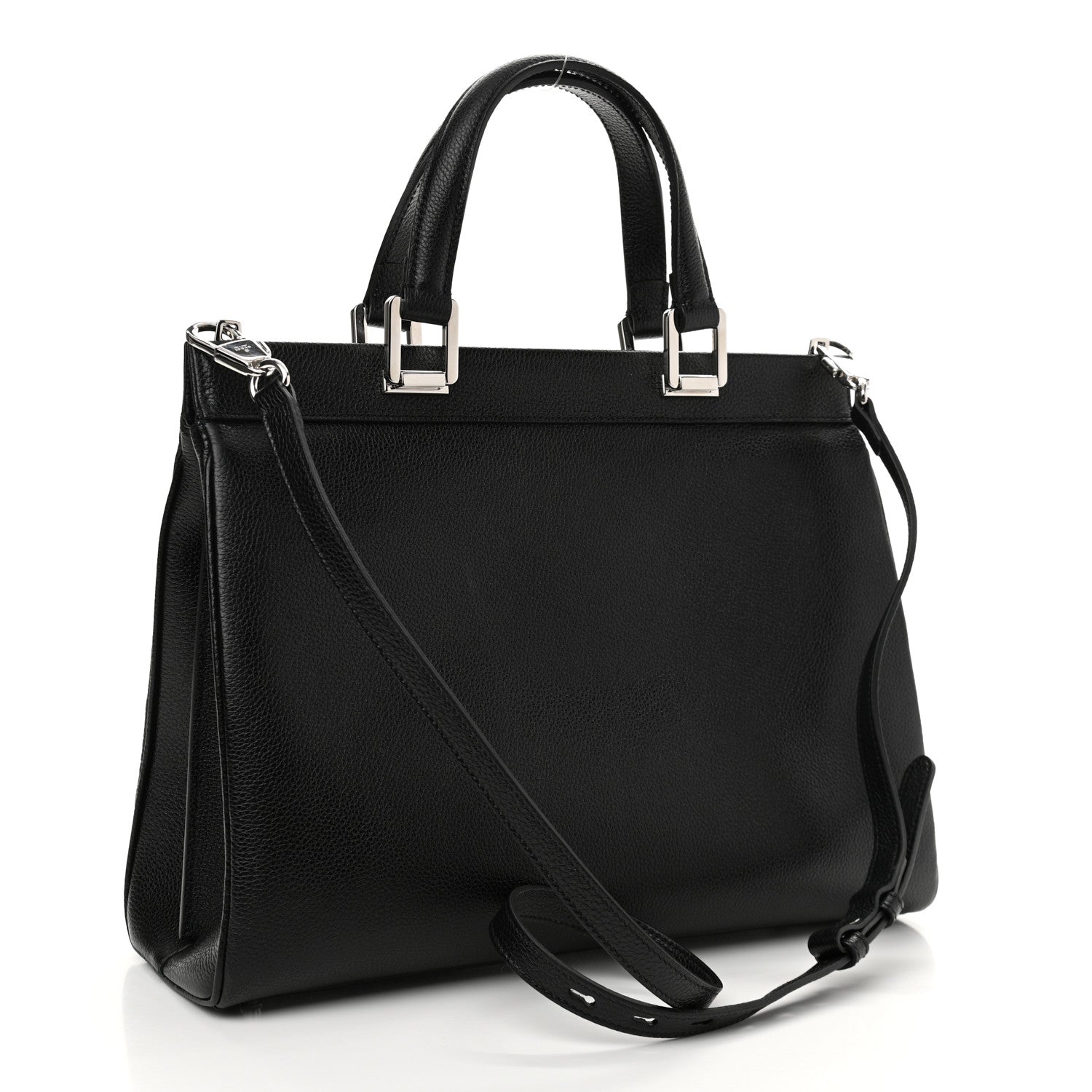 Gucci Grainy Calfskin Medium Zumi Top Handle Bag Black 3 of 11