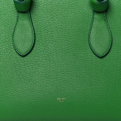Celine Crisped Calfskin Small Tie Knot Tote Grass Green 7 of 12