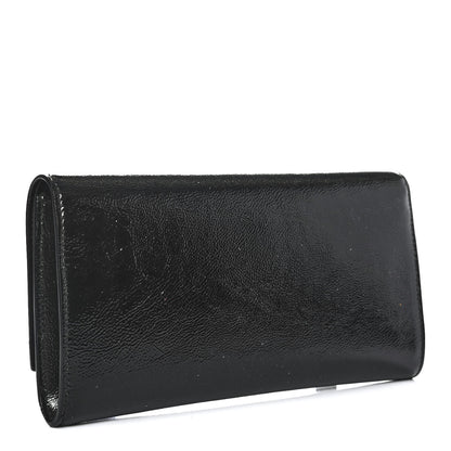 Saint Laurent Textured Patent Monogram Small Belle De Jour Clutch Black 2 of 4