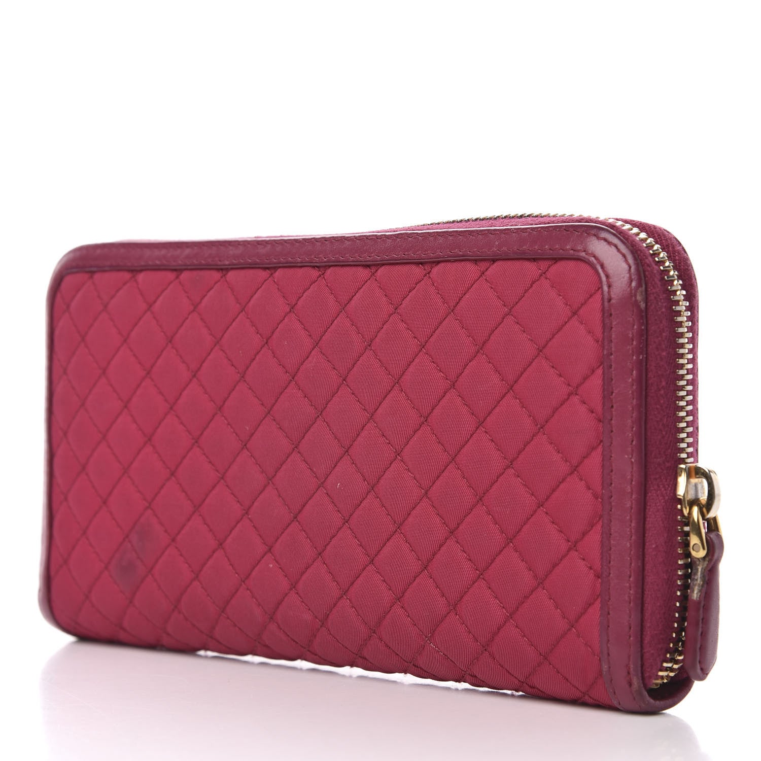 Prada Tessuto Nylon Quilted Continental Flap Wallet Ibisco 3 of 9