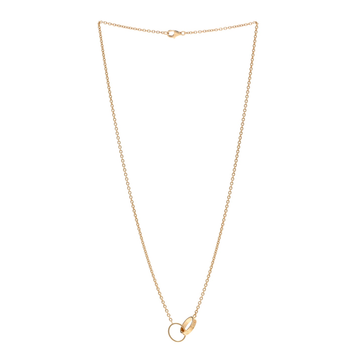 18K Yellow Gold Interlocking LOVE Necklace
