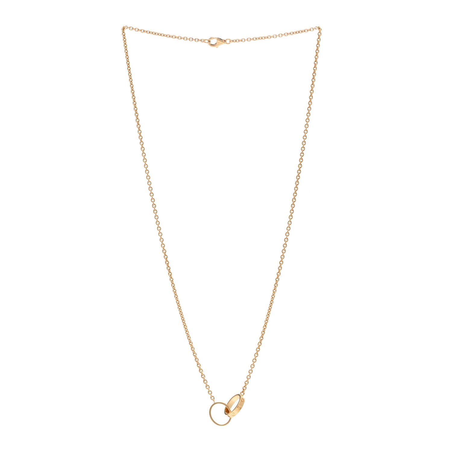 Cartier 18K Yellow Gold Interlocking LOVE Necklace 4 of 5