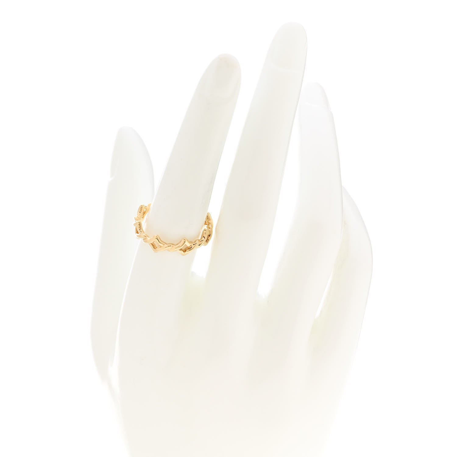 David Yurman 18K Yellow Gold 6mm Quatrefoil Stack Ring 56 7.75 2 of 4