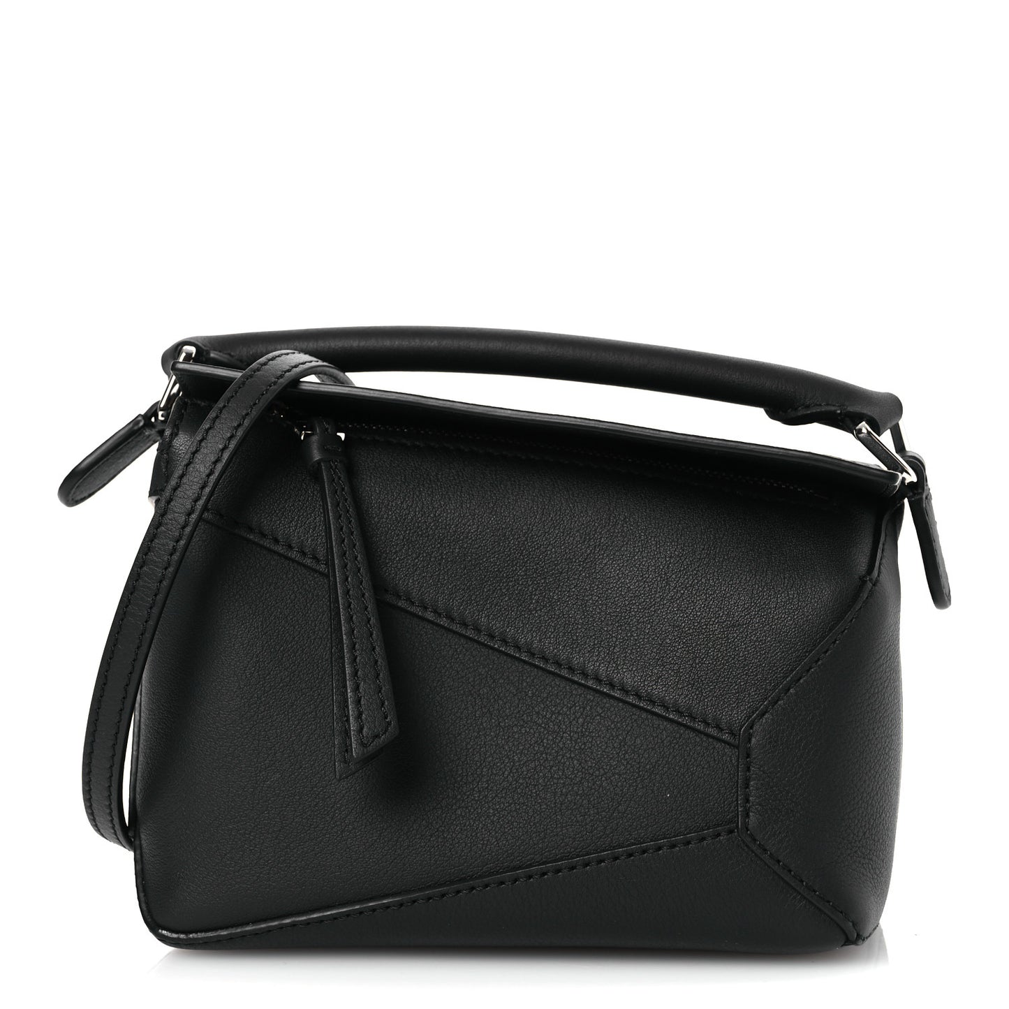 Calfskin Mini Puzzle Edge Bag Black
