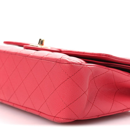 Chanel Caviar Quilted Medium Double Flap Dark Pink 10 of 12
