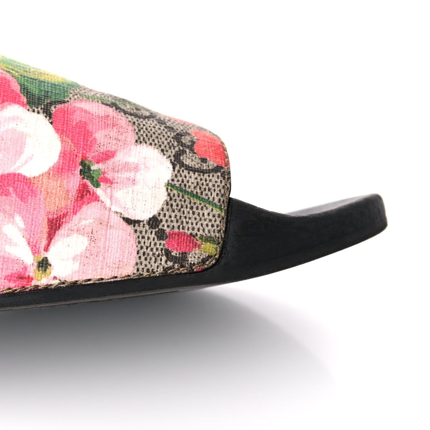 Gucci GG Supreme Monogram Blooms Slide Sandals 37 Beige Multicolor 10 of 14