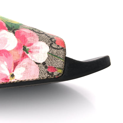 Gucci GG Supreme Monogram Blooms Slide Sandals 37 Beige Multicolor 10 of 14