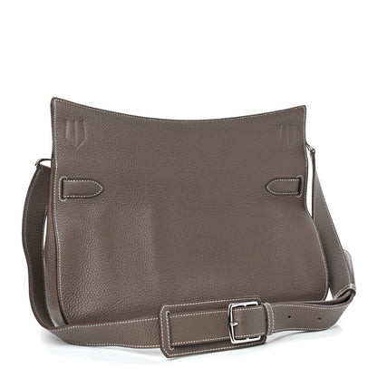 Hermes Taurillon Clemence Jypsiere 37 Etoupe 2 of 8