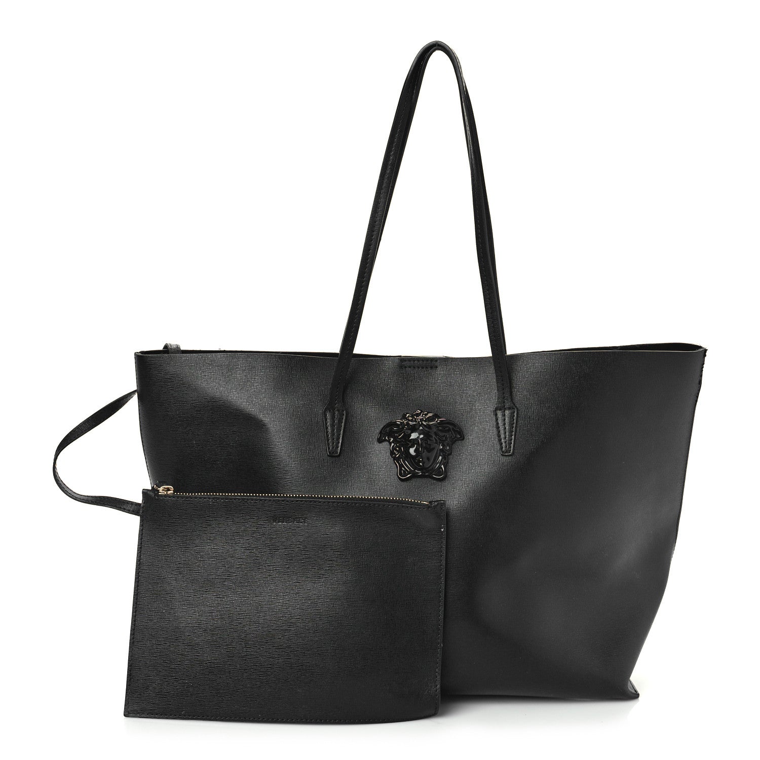 Versace Saffiano Palazzo Medusa Tote Black 1 of 10