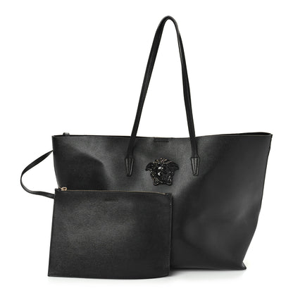 Versace Saffiano Palazzo Medusa Tote Black 1 of 10