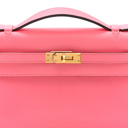 Hermes Swift Kelly Pochette Clutch Rose Azalee 8 of 11