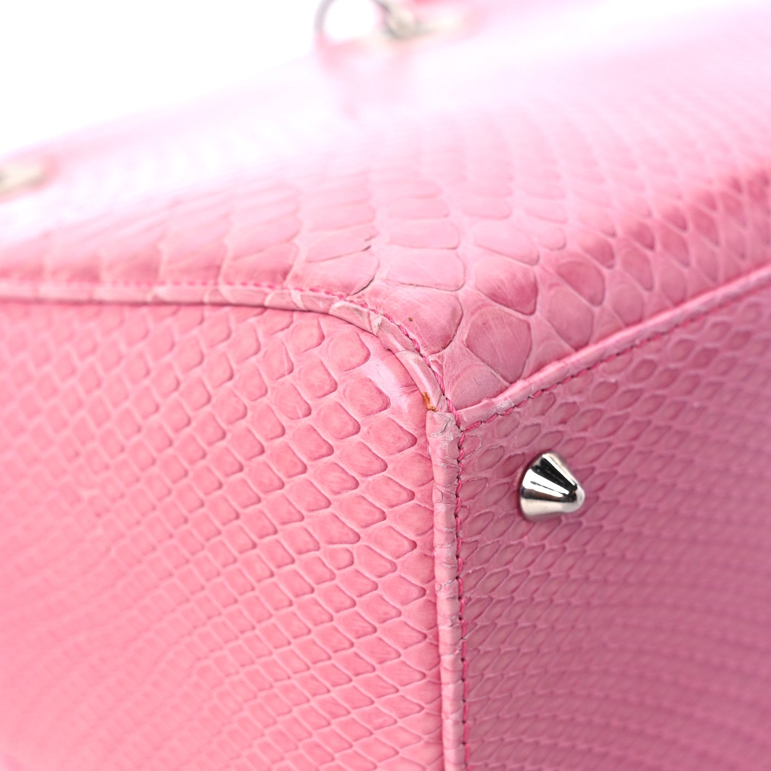 Christian Dior Python Medium Lady Dior Pink 10 of 25