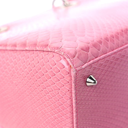 Christian Dior Python Medium Lady Dior Pink 10 of 25
