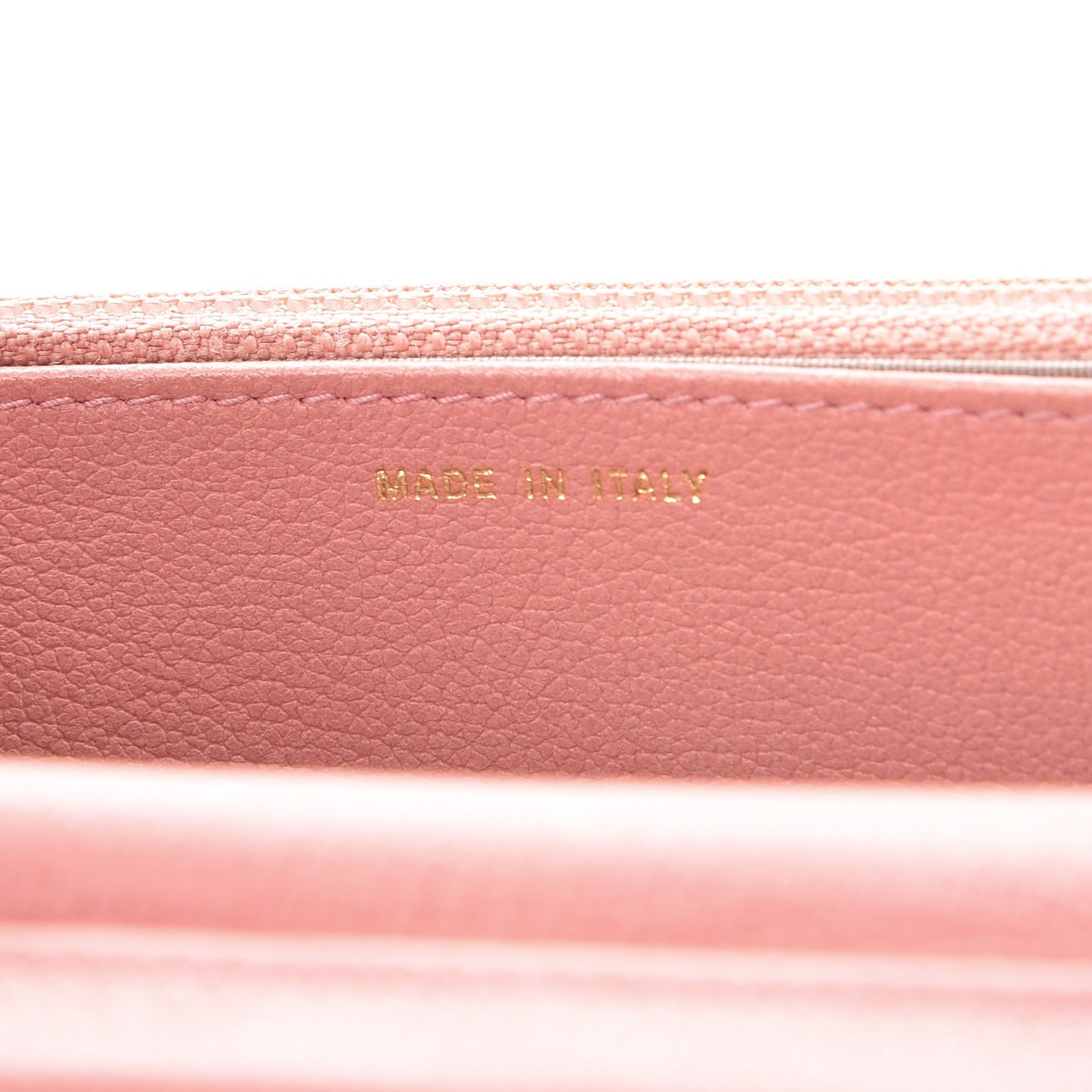 Goatskin Embossed Camellia Wallet On Chain WOC Light Pink