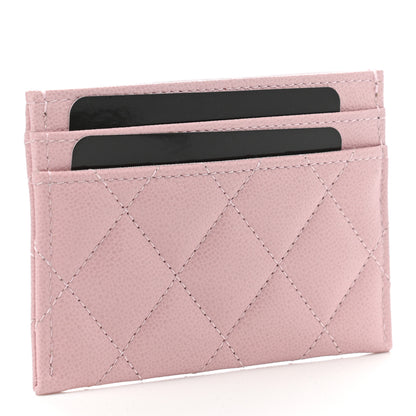 Chanel Caviar Quilted Studded CC Card Holder Light Pink 3 of 9