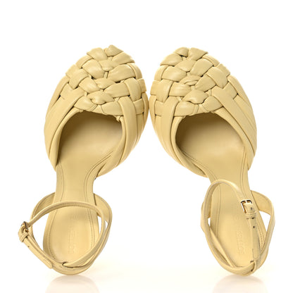 Bottega Veneta Nappa Intrecciato Freckles Ankle Strap Sandals 39 Moon Beam 2 of 11