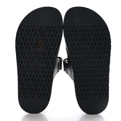 Hermes Calfskin Womens Chypre Sandals 36.5 Black 5 of 9
