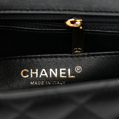 Chanel Lambskin Quilted Mini Square Flap Black 6 of 9