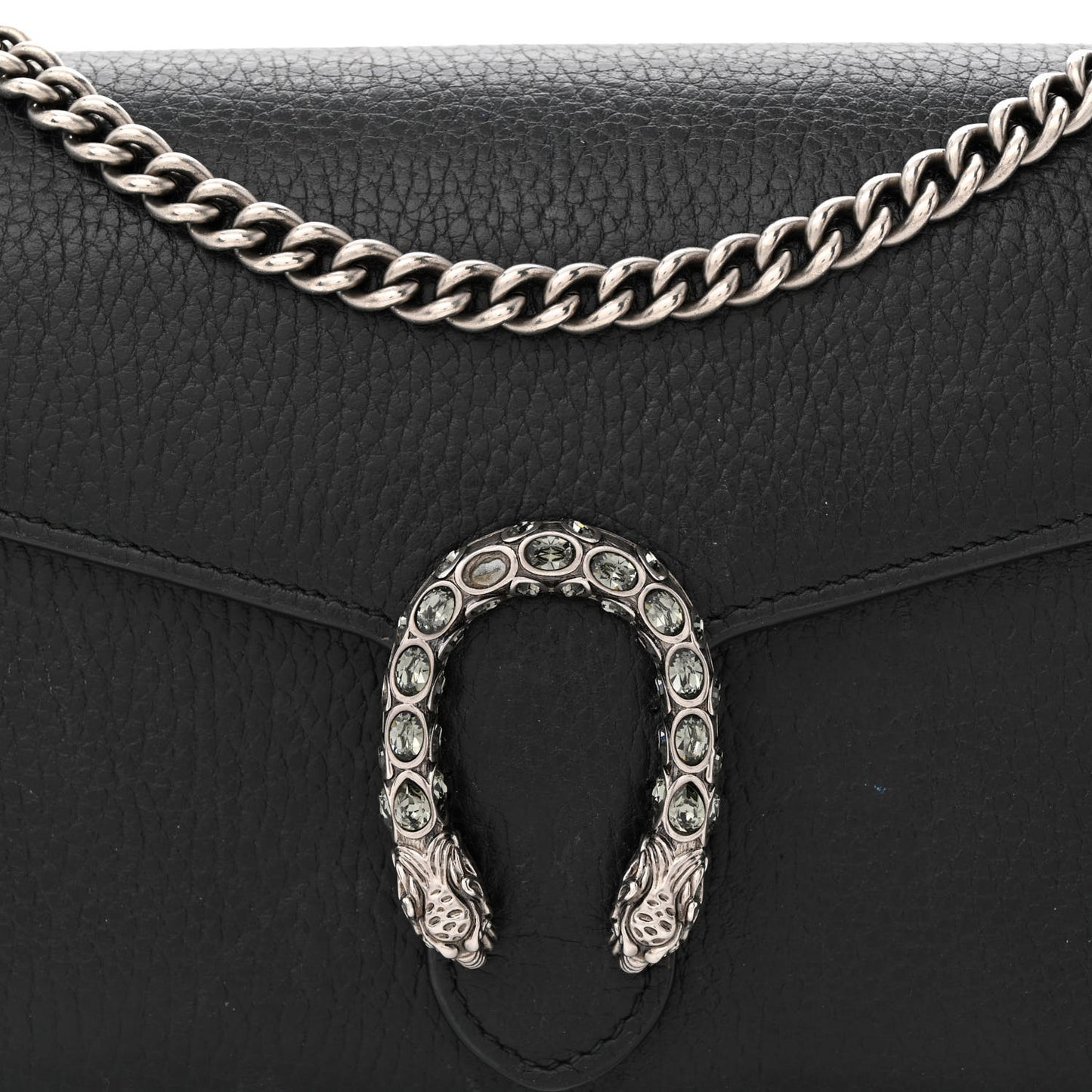 Calfskin Mini Dionysus Chain Wallet Black