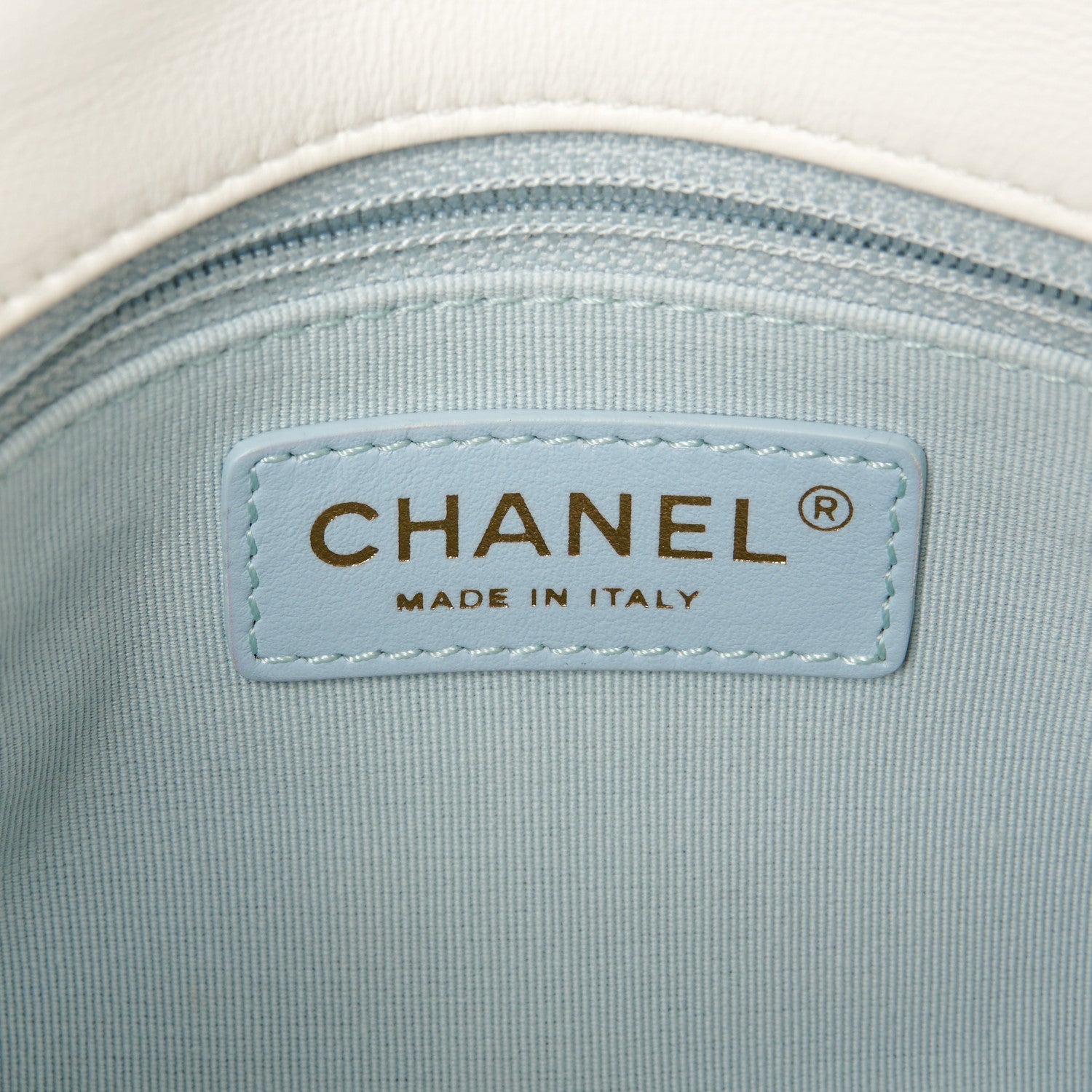 Chanel Shiny Lambskin Quilted Pearl Twist Mini Square Flap White 6 of 11