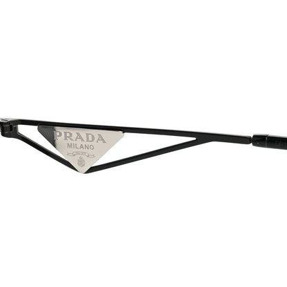 Prada Metal Symbole Triangle Logo Sunglasses SPR A51 Black 5 of 8