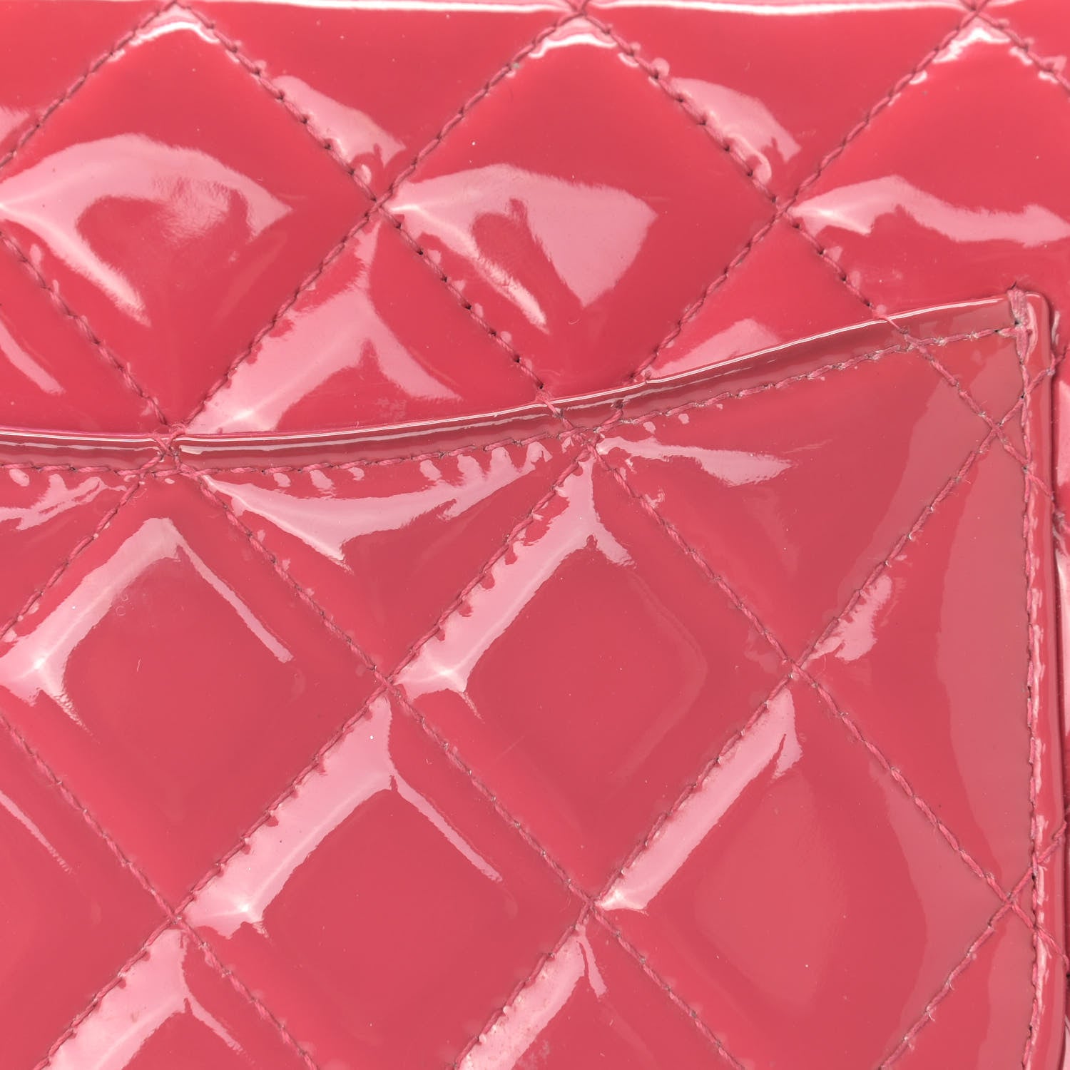 Chanel Patent Calfskin Quilted Mini Rectangular Flap Pink 10 of 11