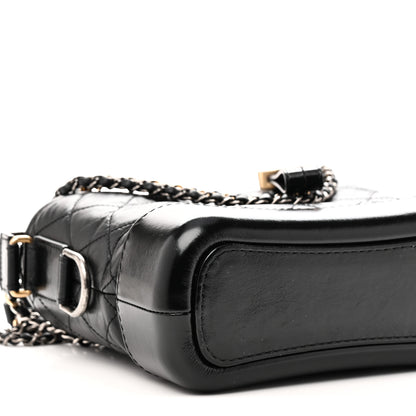 Chanel Aged Calfskin Quilted Small Gabrielle Hobo Black 9 of 11