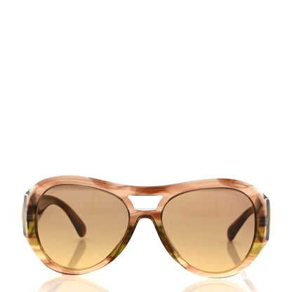Chanel Acetate CC Pilot Sunglasses 5508 Brown 2 of 7
