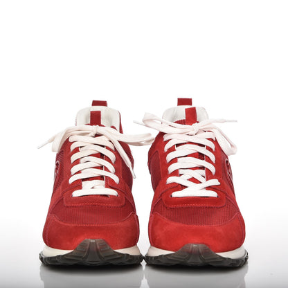 Louis Vuitton Suede Calfskin Run Away Sneakers 37.5 Rouge 2 of 12