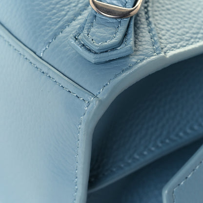 Balenciaga Grained Calfskin Neo Classic Silver Hardware Mini City Blue Grey 6 of 12