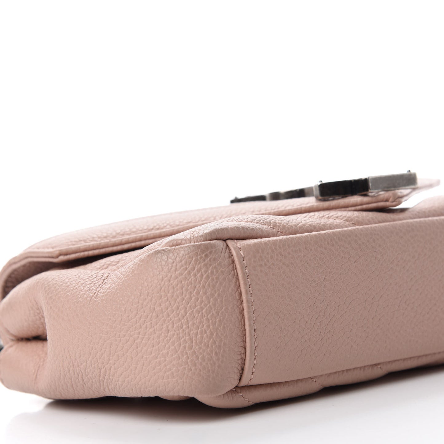 Sheepskin Matelasse Monogram Classic Baby Chain Pale Pink Bag