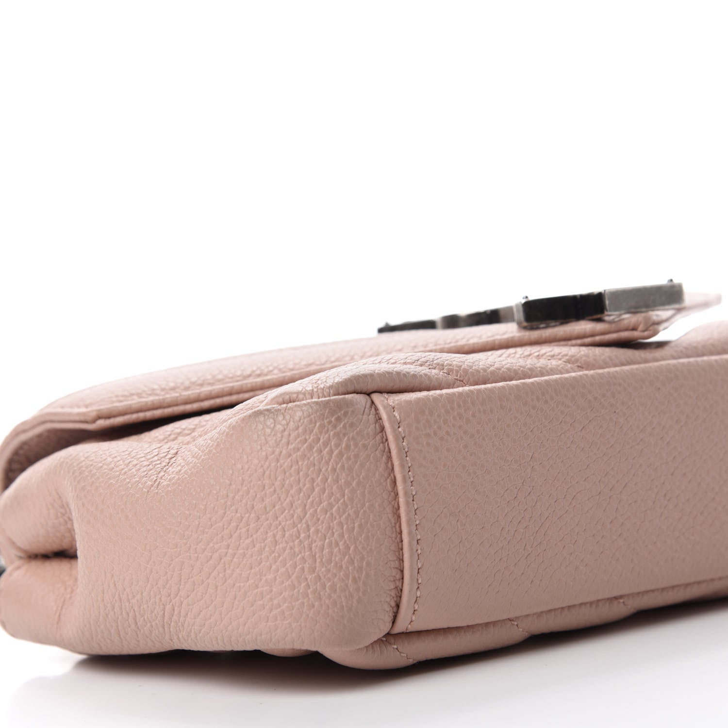 Saint Laurent Sheepskin Matelasse Monogram Classic Baby Chain Pale Pink Bag 6 of 13