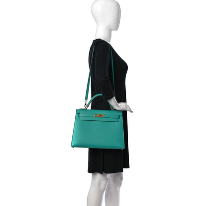 Hermes Epsom Kelly Sellier 32 Vert Verone 2 of 10