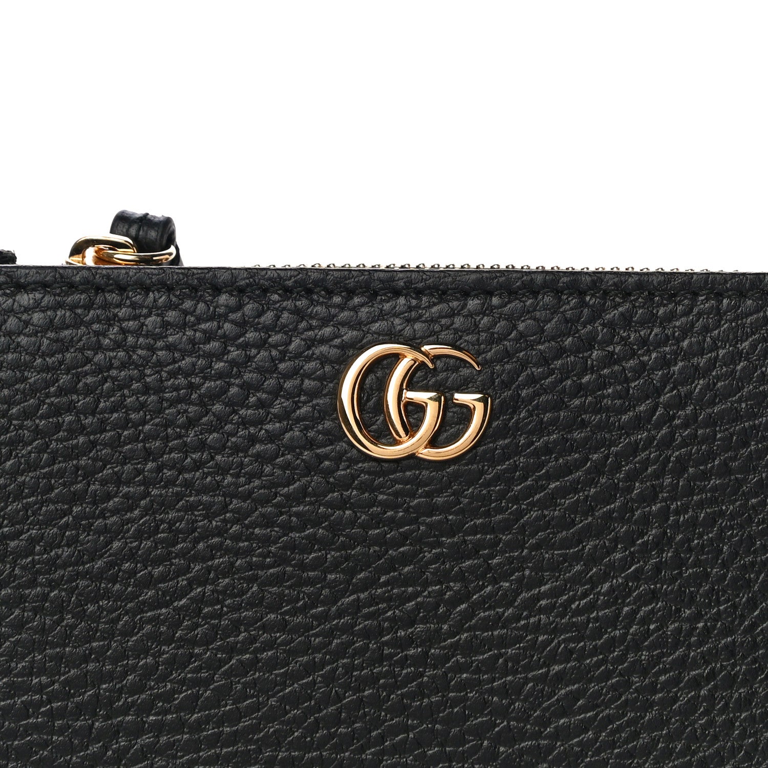 Gucci Dollar Calfskin GG Marmont Zipped Wallet Black 8 of 11