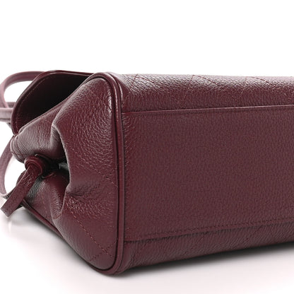 Chanel Grained Calfskin Stitched Urban Essentials Small Shopping Bag Burgundy 9 of 10