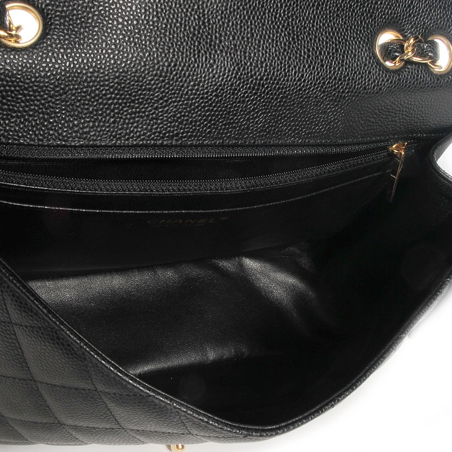 Caviar Jumbo Single Flap Black