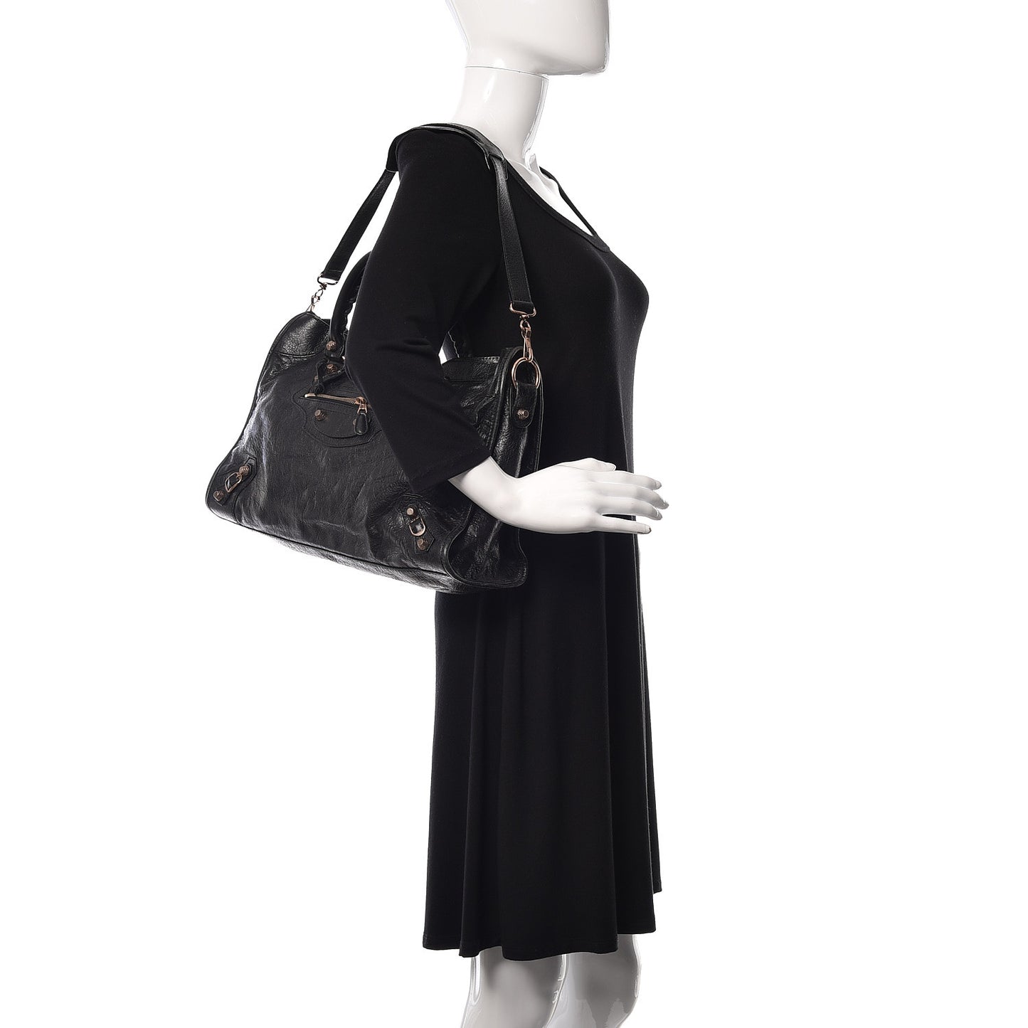 Agneau Giant 12 Rose Gold Hardware City Black