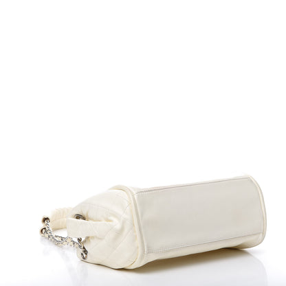 Chanel Lambskin CC Kiss Lock Accordion Bag White 4 of 16