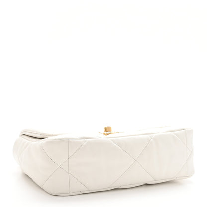 Chanel Goatskin Quilted Medium Chanel 19 Flap White 4 of 10