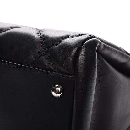 Chanel Calfskin Double Stitch Large Hamptons Flap Bag Black 7 of 9