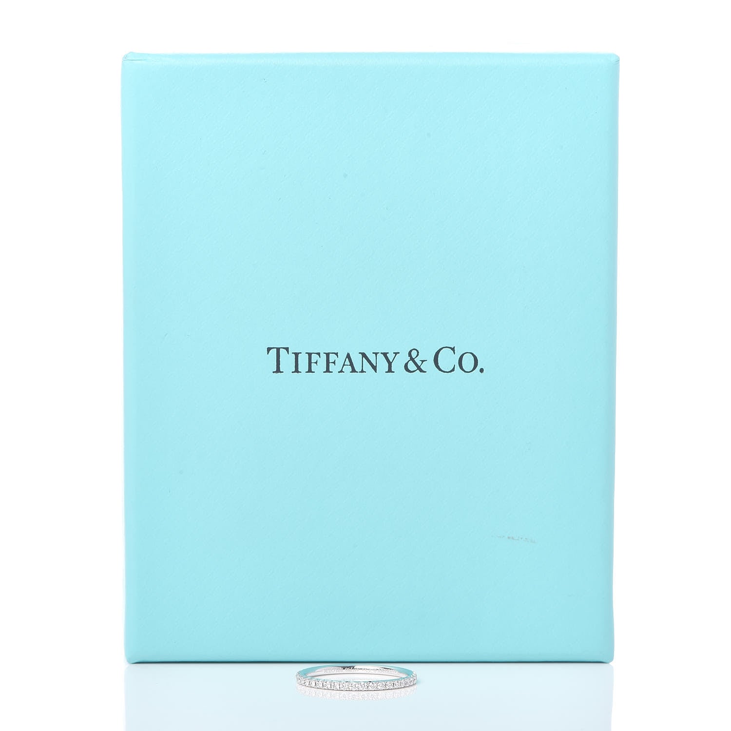 Tiffany 18K White Gold Diamond Metro Band Ring 49 5 6 of 6