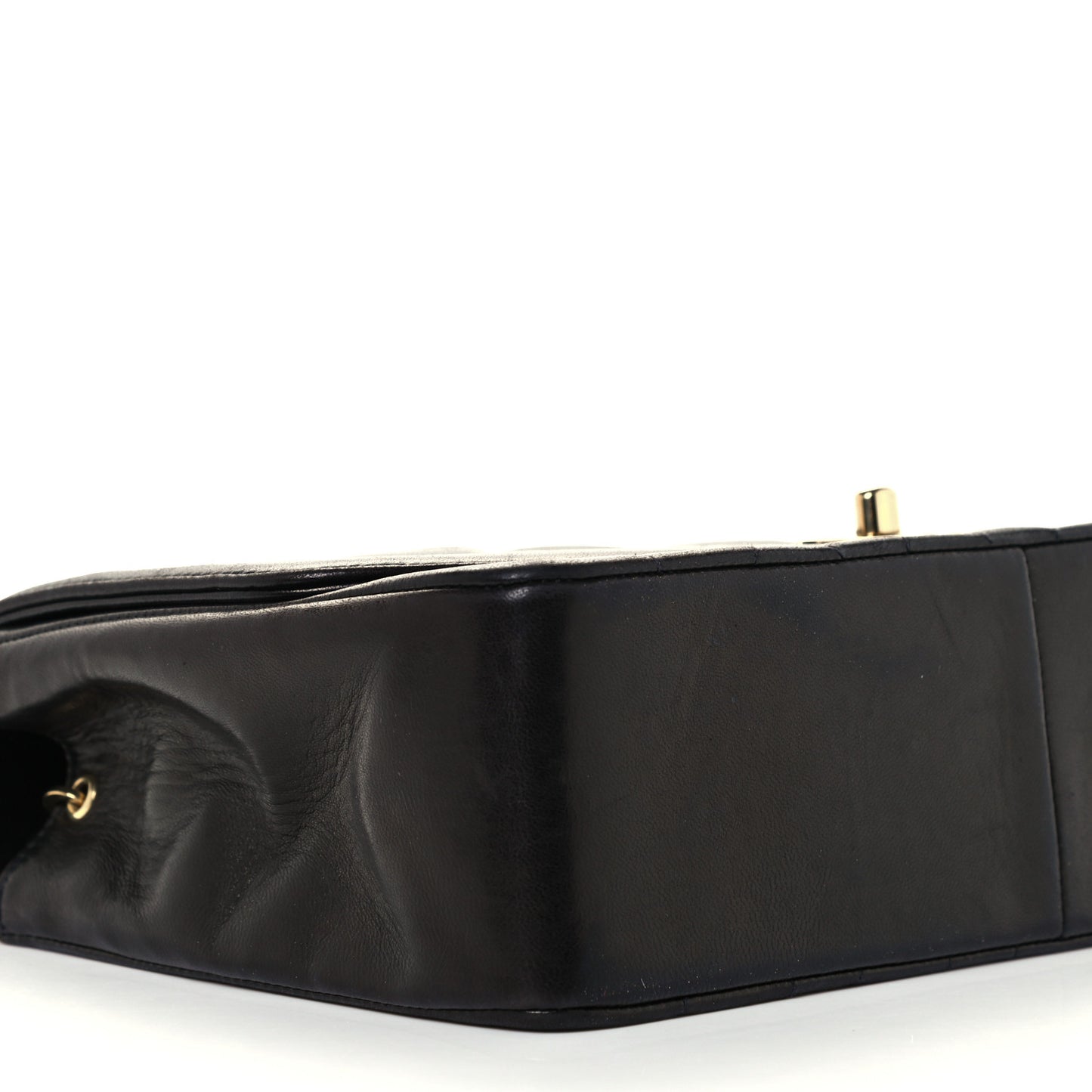 Lambskin Quilted Small Single Flap Black