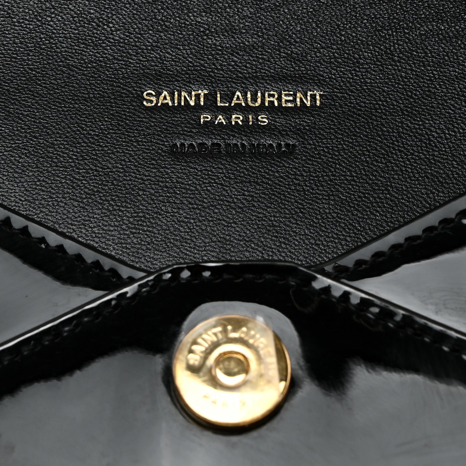 Saint Laurent Patent Paloma Envelope Clutch Black 6 of 7
