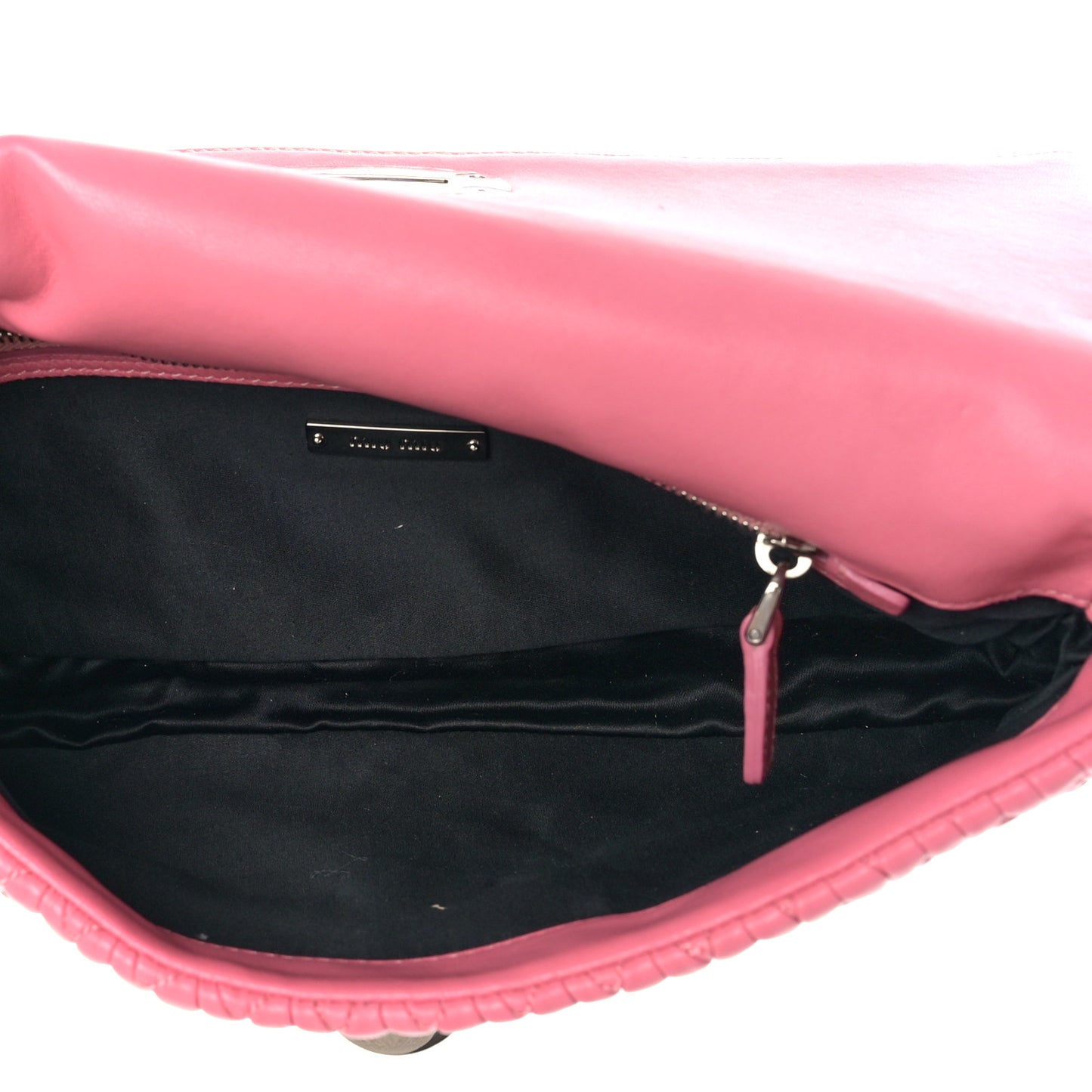 Nappa Matelasse Crystal Flap Clutch Geranio