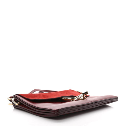 Chloe Calfskin Suede Medium Faye Shoulder Bag Plum Purple 3 of 8
