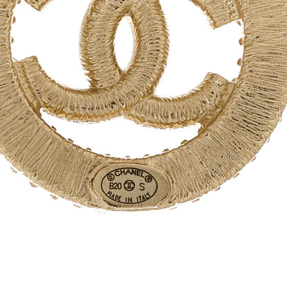 Chanel Crystal CC Vendome Round Earrings Gold 4 of 4